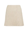 Miu Miu Matelassé Miniskirt In White