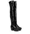 Prada Platform Over-the-knee Boots In Black