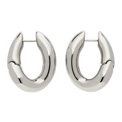 Balenciaga Loop Xxs Silver-tone Brass Earrings