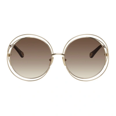 Chloé Round-frame Sunglasses In Grey