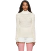 GIVENCHY OFF-WHITE OPEN-KNIT 4G TURTLENECK