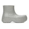 Bottega Veneta Wardrobe 02 The Puddle Boot 30 Rubber Ankle Boots In Silver