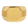 EMANUELE BICOCCHI GOLD PLAIN SIGNET RING