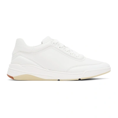 Loro Piana 20mm Play Leather Sneakers In White
