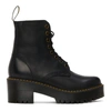 DR. MARTENS' BLACK SHRIVER HI BOOTS