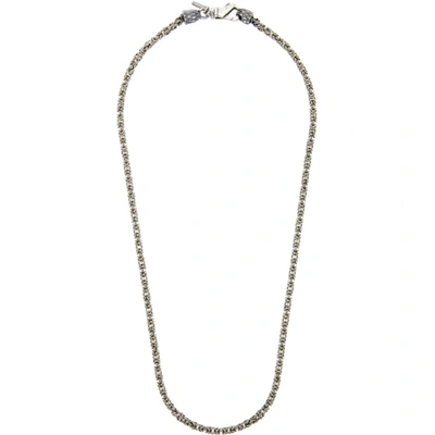 Emanuele Bicocchi Byzantine Polished Silver Chain Necklace