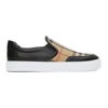 BURBERRY SALMOND CHECK SLIP-ON SNEAKERS