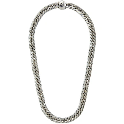 Emanuele Bicocchi Ssense Exclusive Silver Herringbone Chain Necklace