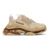 Balenciaga Triple S Clear Sole Sneaker In Beige