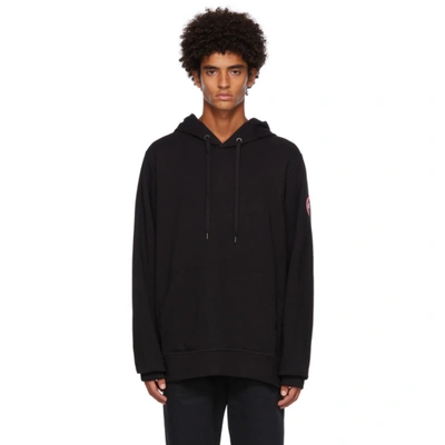 Canada Goose Huron Relaxed-fit Cotton-jersey Hoody In Black