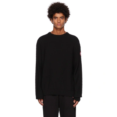 Canada Goose Paterson Merino Wool Crewneck Sweater In Black