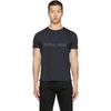 Saint Laurent Reverse Logo T-shirt In Marine/natural