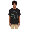 Kenzo Black Embroidered Graphic T-shirt In Black,green