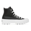 Converse Black Leather Lugged Chuck Taylor All Star High Sneakers