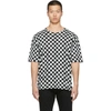 Saint Laurent Checked Organic Cotton-jersey T-shirt In Black/natural