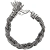 EMANUELE BICOCCHI SILVER MEDIUM ALTERNATED BRAIDED BRACELET