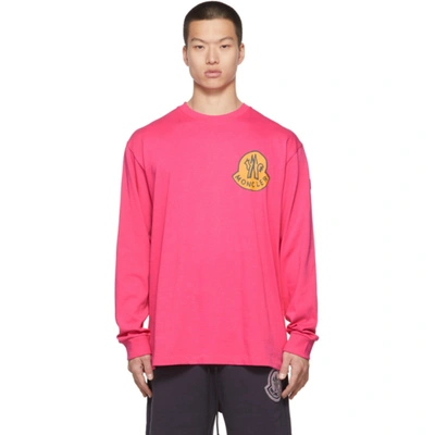 Moncler Genius Mens Pink X 2 Moncler 1952 Man Brand-print Cotton-jersey Top M