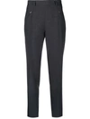 Maison Margiela Grey High-waisted Slim-fit Trousers In Grey