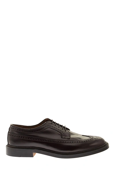 Alden Shoe Company Alden Blucher - Long Wing Oxford In Dark Brown