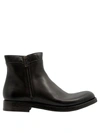 Doucal's Dark Brown Ankle Boot With Zip In Brown
