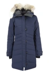 Canada Goose Lorette - Parka With Hood And Fur Coat In Blue