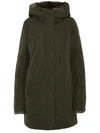 WOOLRICH GREEN SYNTHETIC FABRIC LUXURY BOULDER PARKA