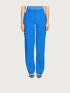 Ferragamo High-waisted Straight-leg Trousers In Blue