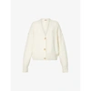 Free People Womens Cream Found My Friend Cotton-blend Cardigan S