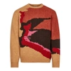 Dries Van Noten Wool-blend Intarsia Sweater In Brown