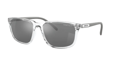 Arnette Unisex Sunglasses An4288 Pirx In Dark Grey Mirror Silver Polarized