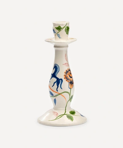 Anna + Nina Flower Parade Ceramic Candle Holder In Assorted