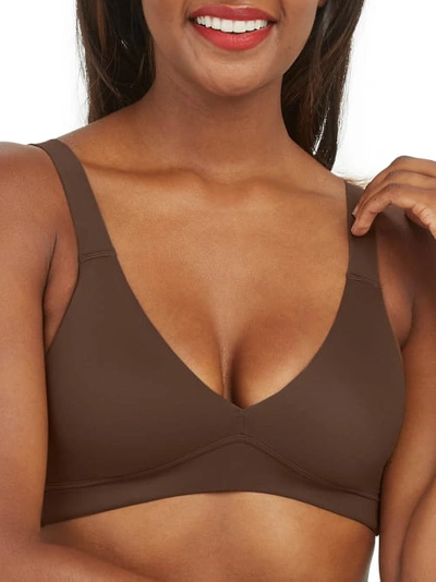 Spanx Bra-llelujah! Stretch-knit Soft-cup Bra In Chestnut Brown