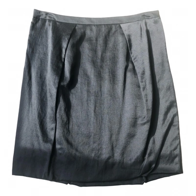 Pre-owned Joseph Silk Mini Skirt In Black