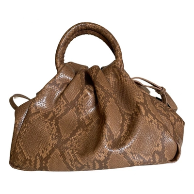 Pre-owned Anthropologie Vegan Leather Handbag In Brown