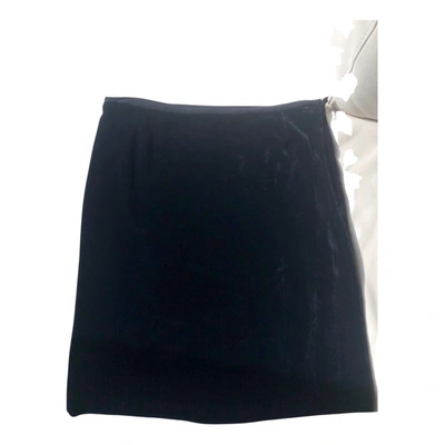 Pre-owned Joseph Velvet Mini Skirt In Black