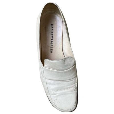 Pre-owned Fratelli Rossetti Leather Flats In White