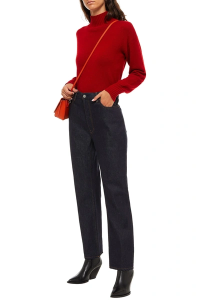 Acne Studios High-rise Straight-leg Jeans In Red