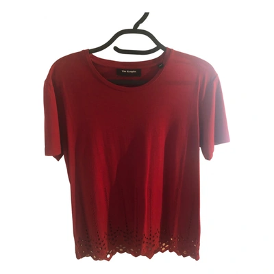 Pre-owned The Kooples T-shirt In Burgundy