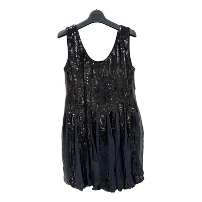 Pre-owned See By Chloé Glitter Mini Dress In Black