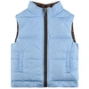 FENDI FENDI BROWN REVERSIBLE PUFFER VEST,JUA110AAC1