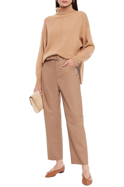 N•peal Cashmere Turtleneck Sweater In Camel