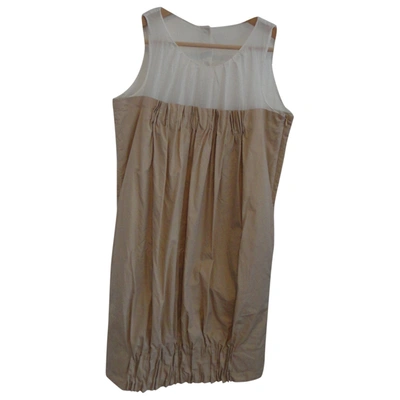Pre-owned Bimba Y Lola Mid-length Dress In Beige