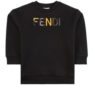 Fendi Kids' Black Logo Sweatshirt