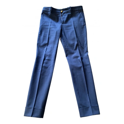 Pre-owned Gucci Slim Pants In Blue