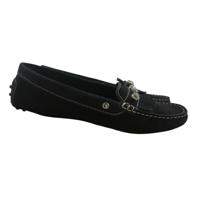 Pre-owned Tod's Gommino Flats In Black