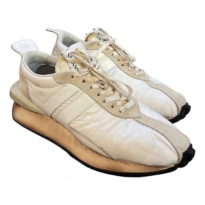 Pre-owned Lanvin Cloth Low Trainers In White
