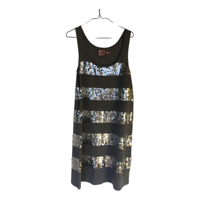 Pre-owned Juicy Couture Glitter Mid-length Dress In Grey