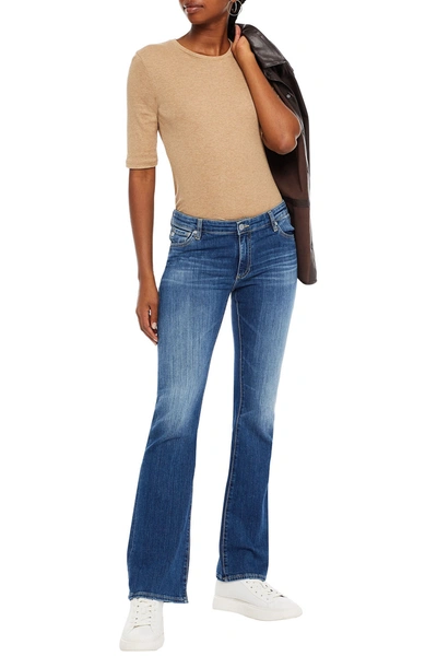 Ag Faded Mid-rise Bootcut Jeans In Mid Denim