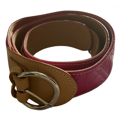 Pre-owned Braccialini Leather Belt In Pink