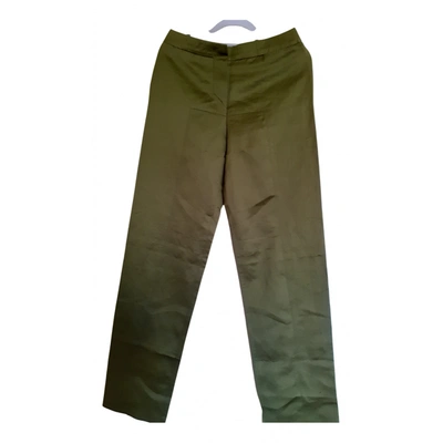 Pre-owned Givenchy Straight Pants In Green